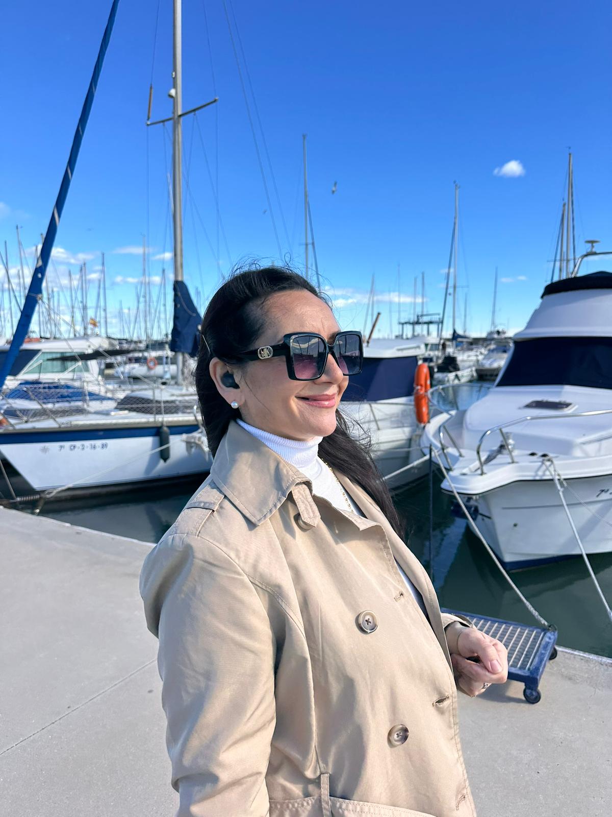 Andrea Romero en el puerto